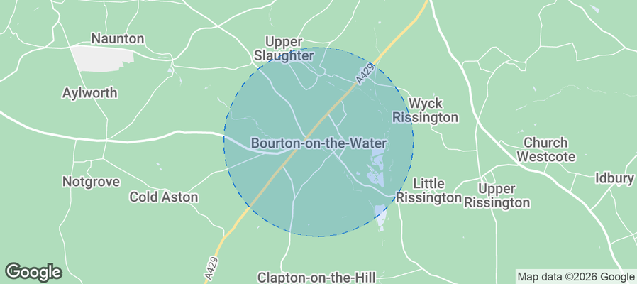 Bourton-on-the-Water Airbnb map